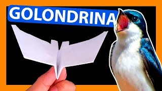 Como hacer un AVION DE PAPEL GOLONDRINA fácil y que vuele mucho [upl. by Agiaf]