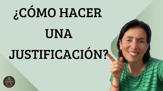 ¿CÓMO HACER UNA JUSTIFICACIÓN [upl. by Kaela821]