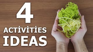 4 DIFFERENT ACTIVITIES IDEAS  Activities For 3 Year Olds At Home [upl. by Ilaw]