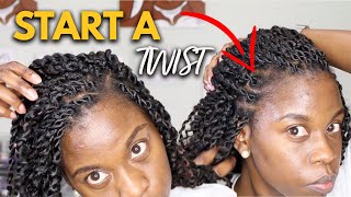 How To Start A Twist With Extensions [upl. by Tnecnivleahcim]