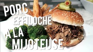 CUISINE FACILE ÉPISODE 02  Recette de porc effiloché à la mijoteuse [upl. by Ebarta915]