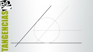 Circunferencia tangente a dos rectas con un radio concreto [upl. by Wivinia]