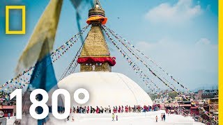 180° Kathmandu City of Temples  National Geographic [upl. by Aleil758]