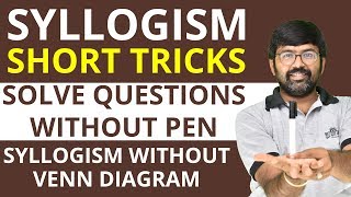 Syllogism Without VENN Diagram  Solve Questions Without Pen  Syllogism Short Tricks [upl. by Ferris273]