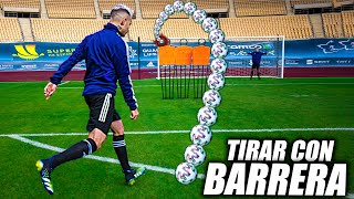 Aprende a Tirar Faltas con Barrera en Partido  Como Golpear al Balón con Barrera Curva Tutorial [upl. by Spielman]