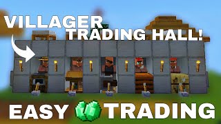 EASY VILLAGER TRADING HALL IN 121 MINECRAFT BEDROCK [upl. by Rednaeel843]