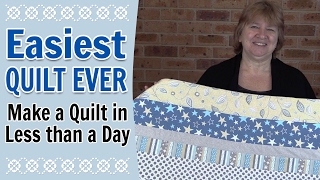 Quilting for Beginners  Easiest Quilt for Beginners Ever Quilting Tutorial [upl. by Melitta]