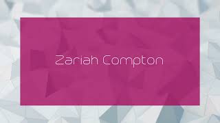 Zariah Compton  appearance [upl. by Howes131]