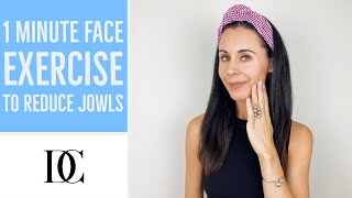 1 Minute Face Exercise To Reduce Jowls [upl. by Dacie]