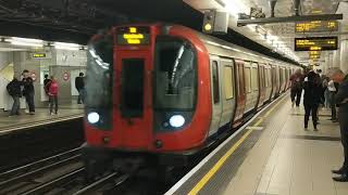 HD Embankment Station District amp Circle Lines westbound platform London underground tube trains [upl. by Alleb]