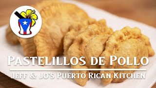 How to make Pastelillos Empanadillas de Pollo From Scratch  Easy Puerto Rican Recipe [upl. by Neukam]