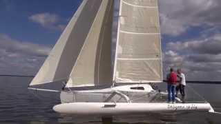 NEW foiling trimaran CATRI 25 Test sailing Latvia [upl. by Giuditta658]