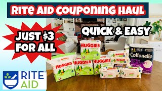 RITE AID QUICK amp EASY COUPONING HAUL Learn Rite Aid Couponing [upl. by Ahseekal]