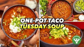 Budget Meal OnePot Taco Tuesday Soup [upl. by Letizia]