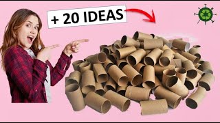 DE 20 MANUALIDADES GENIALES CON ROLLOS DE PAPEL HIGIÉNICO RECICLAJE [upl. by Yednil]