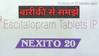 Nexito 20 mg tablet use in hindifull reviewin hindi Side effectsdose alternative brand [upl. by Ursa265]