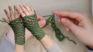 HOW TO MAKE FISHNET FINGERLESS GLOVES [upl. by Melmon893]