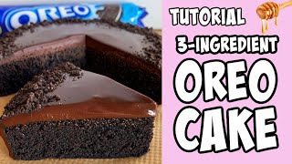 3Ingredient Oreo Cake tutorial Shorts [upl. by Etnomal]