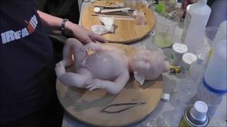 Making a Silicone Baby Doll  TARRA  Part 4 pulling from mould and prepping [upl. by Atiuqal]