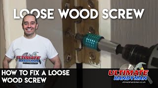 How to fix a loose wood screw [upl. by Melc]