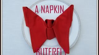 Napkin Folding  Butterfly [upl. by Mortimer]