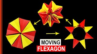 How to make a Moving Flexagon moves forever  Paper Craft  DIY [upl. by Alfred995]