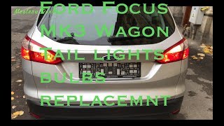 Ford Focus MK3 wagon  tail lights bulbs replacement [upl. by Oilcareh]