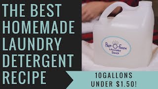 The Best Homemade Liquid Laundry Detergent Recipe around 13 Cents per Gallon [upl. by Airetnahs617]