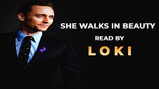 She Walks in Beauty by LORD BYRON read by Tom Hiddleston [upl. by Ingrim]