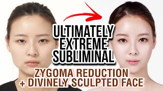 MOST ICONIC SUBLIMINAL❗ Angelic Face Zygoma Reduction Narrow Cheekbones upgraded formula [upl. by Wiburg]