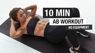 10 MIN AB WORKOUT No Equipment [upl. by Ailen160]