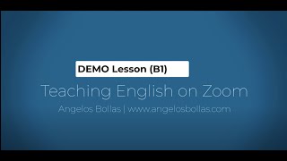 DEMO lesson Teaching English online using Zoom [upl. by Gapin565]