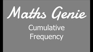 Cumulative Frequency [upl. by Ihsoyim]