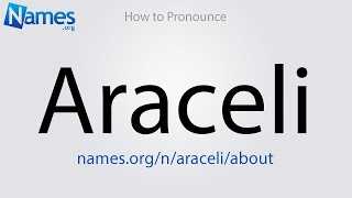 How to Pronounce Araceli [upl. by Noreen257]