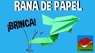 Como hacer una rana de papel Origami Manualidades para niños [upl. by Attelra]