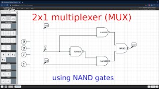 2x1 MUX  Whats a Multiplexer Built and Explained from 3 NAND Gates [upl. by Ettinger]