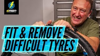 How To Fit And Remove Difficult E Bike Tyres [upl. by Morel]