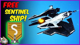 How To Get A FREE S Class Sentinel Ship No Mans Sky Interceptor Gameplay [upl. by Ardni]