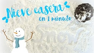 Como hacer NIEVE CASERA EN 1 MINUTO  FAKE SNOW [upl. by Sajet]