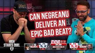 Can Negreanu Deliver Hellmuth an Epic Bad Beat with Kings vs Kings [upl. by Eninnaej]