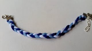 DIY  Bracelet Brésilien TRESSE Facile [upl. by Ekyt97]