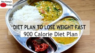 Diet Plan To Lose Weight Fast  900 Calories  Full Day Meal Plan For Weight Loss  Skinny Recipes [upl. by Streeter]