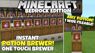 Minecraft Bedrock INSTANT Potion Brewer One Touch Tutorial MCPE Xbox PC Ps4 [upl. by Katina]