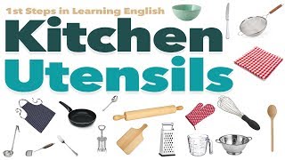 English Vocabulary  KITCHEN UTENSILS [upl. by Gelya688]