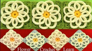 Como tejer a Crochet punto de flores filigrana tejido fácil How to Crochet [upl. by Ecitsuj]