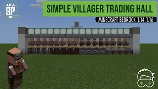 Simple Villager Trading Hall  Minecraft Bedrock [upl. by Payne]