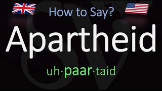 How to Pronounce Apartheid CORRECTLY Meaning amp Pronunciation [upl. by Zuliram]