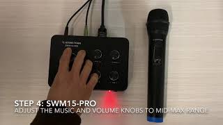 Sound Town SWM15PRO™ Karaoke Mixer System  How to connect to a smart TV soundbar or receiver [upl. by Aihsemot]