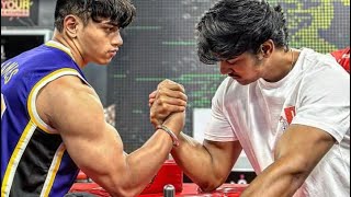 ARMWRESTLING CHAMPIONSHIP ALL MATCHES 🇮🇳 Aryan Kandari [upl. by Ynafit]