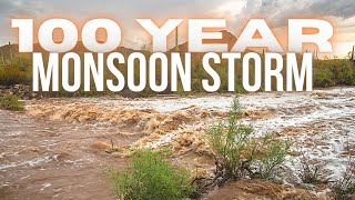 Massive Monsoon Storm Floods Phoenix Arizona [upl. by Johns400]